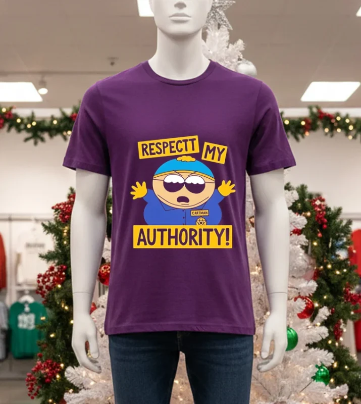 South Park Cartman Respect My Authority Purple T Shirt