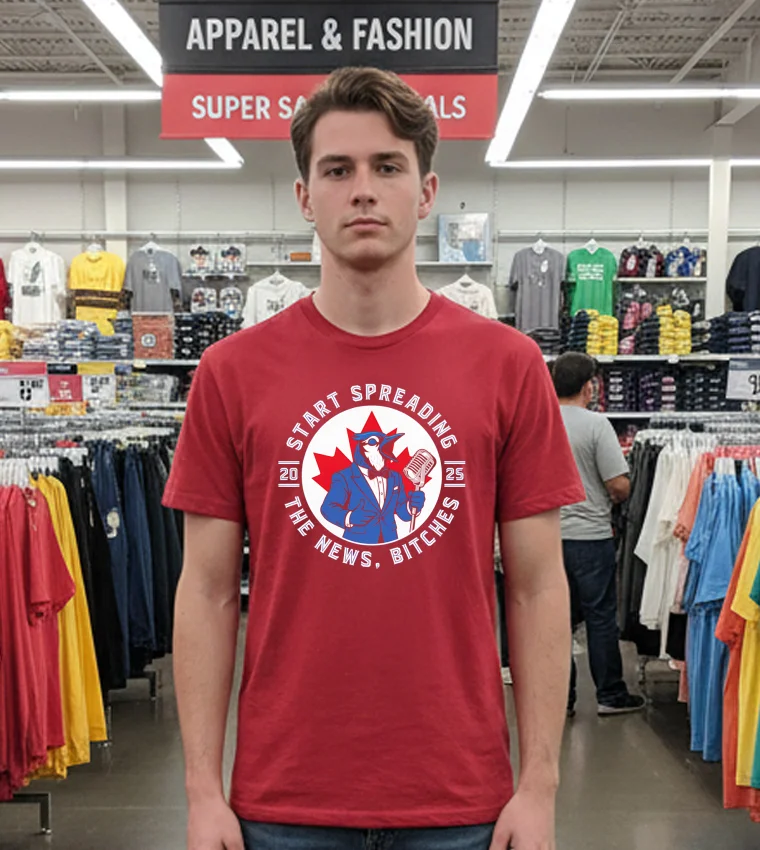 Start Spreading The News Bitches 2025 Toronto Blue Jays - red-t-shirt Start Spreading The News Bitches 2025 Toronto Blue Jays Red T Shirt