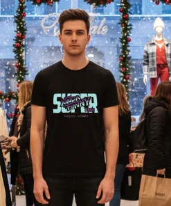 Super Kinda Funny Turbo Press Start T   Black T Shirt