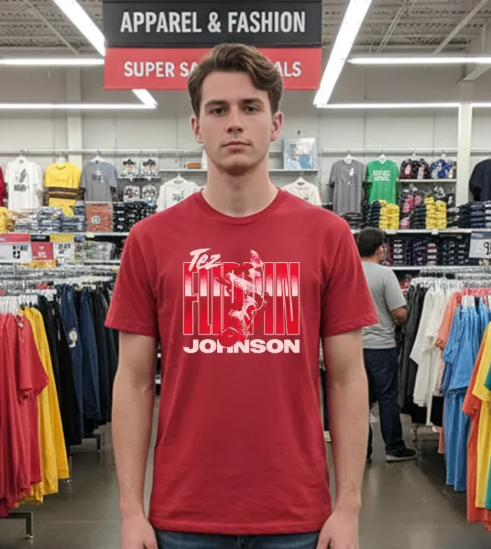 Tampa Bay Buccaneers Tez Johnson Flippin   Red T Shirt