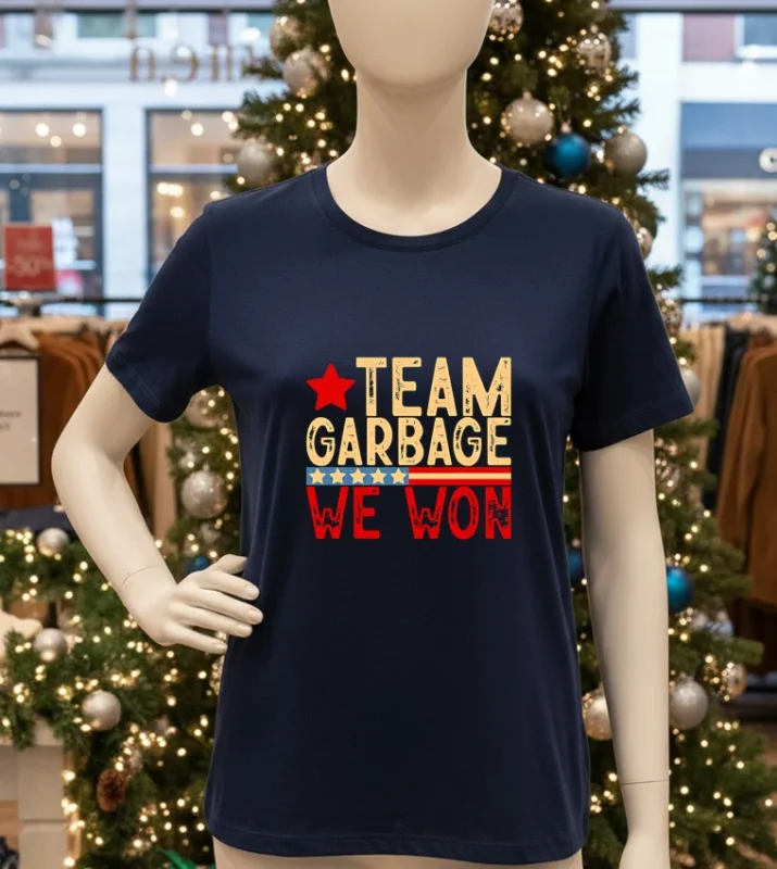 Team Garbage We Won   Navy T Shirt