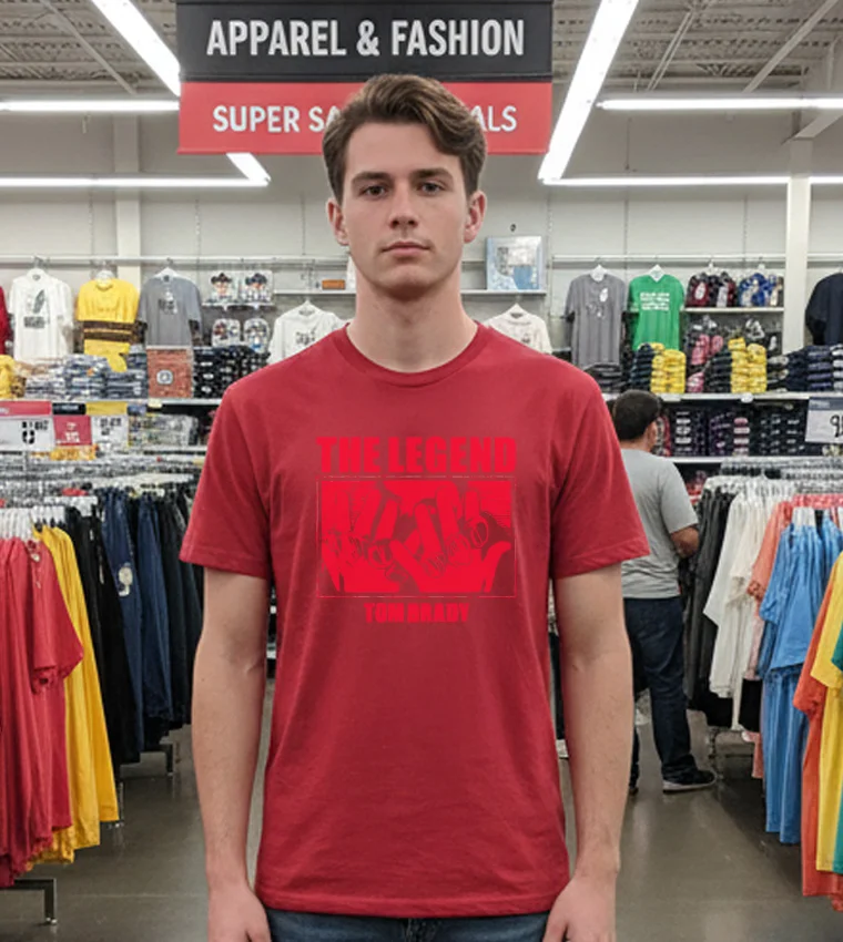 The Legend Tom Brady Rings - red-t-shirt The Legend Tom Brady Rings Red T Shirt