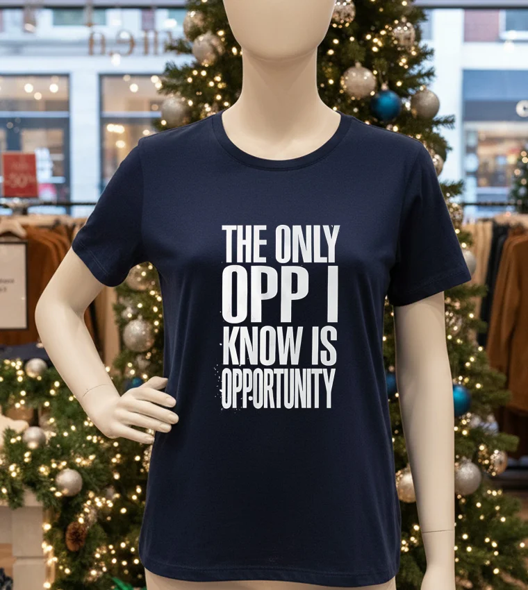 The Only Opp I Know Is Opportunity - navy-t-shirt The Only Opp I Know Is Opportunity Navy T Shirt