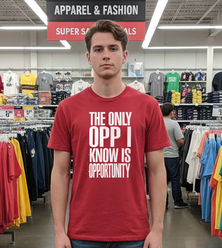The Only Opp I Know Is Opportunity - red-t-shirt The Only Opp I Know Is Opportunity Red T Shirt