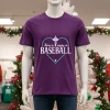 There Is Crying In Baseball Heart   Purple T Shirt