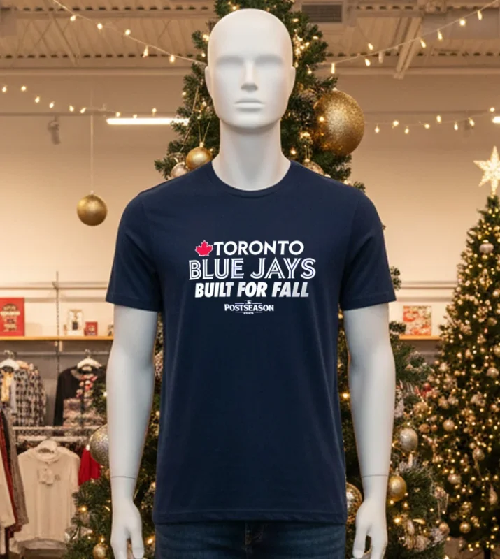 Toronto Blue Jays Built For Fall 2025 Mlb Black T Shirt