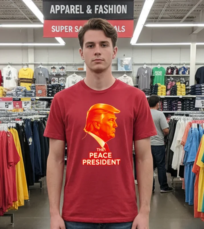 Trump The Peace President   Red T Shirt