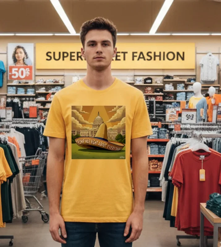 Trump Was Right About Everything Sombrero Meme Yellow T Shirt