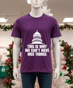 United States Capitol This Is Why We Can T Have Nice Things T   Purple T Shirt