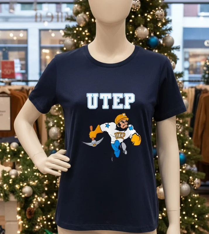 Utep Miners Football Uniform Homecoming Special   Navy T Shirt