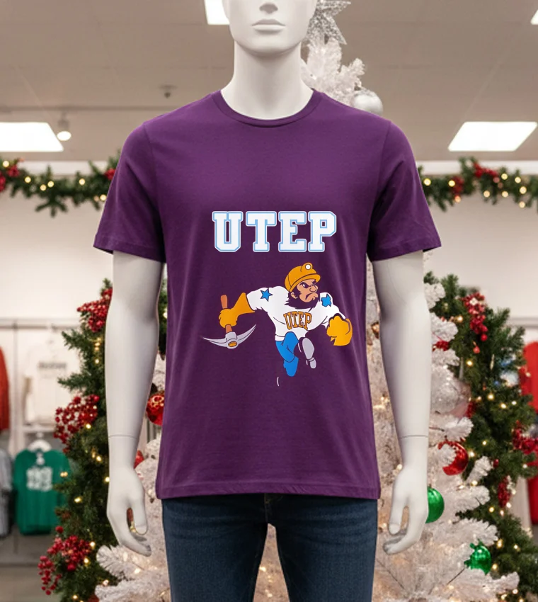 Utep Miners Football Uniform Homecoming Special - purple-t-shirt Utep Miners Football Uniform Homecoming Special Purple T Shirt