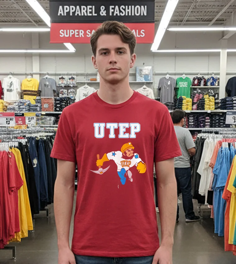 Utep Miners Football Uniform Homecoming Special - red-t-shirt Utep Miners Football Uniform Homecoming Special Red T Shirt