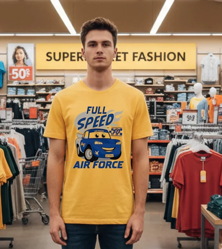 Vive La Fete Full Speed Air Force Falcons Yellow T Shirt