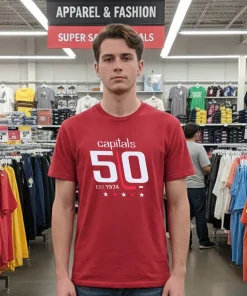 Washington Capitals 50th Anniversary Est 1974 American style t-shirt