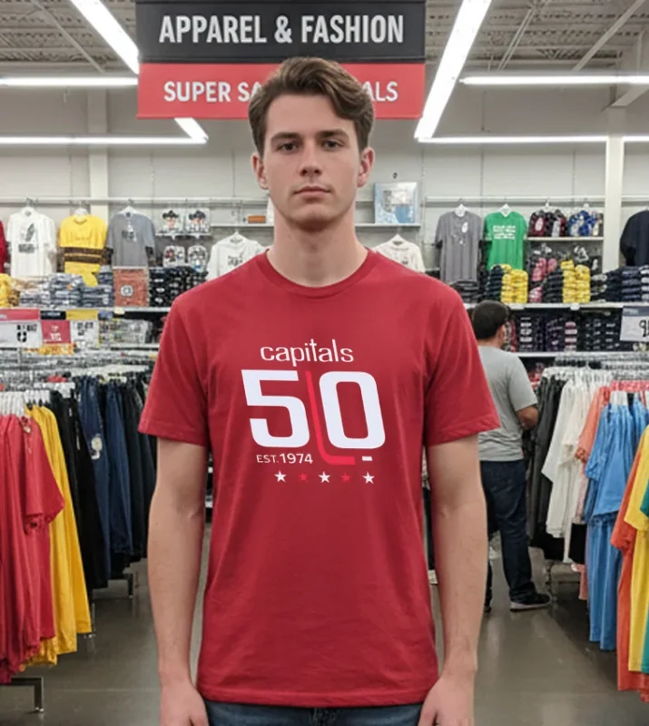 Washington Capitals 50Th Anniversary Est 1974 Red T Shirt