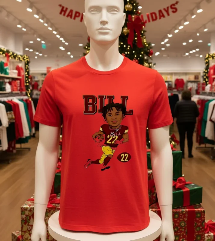 Washington Commanders Jayden Daniels Jacory Croskey Merritt Cartoon   Red T Shirt