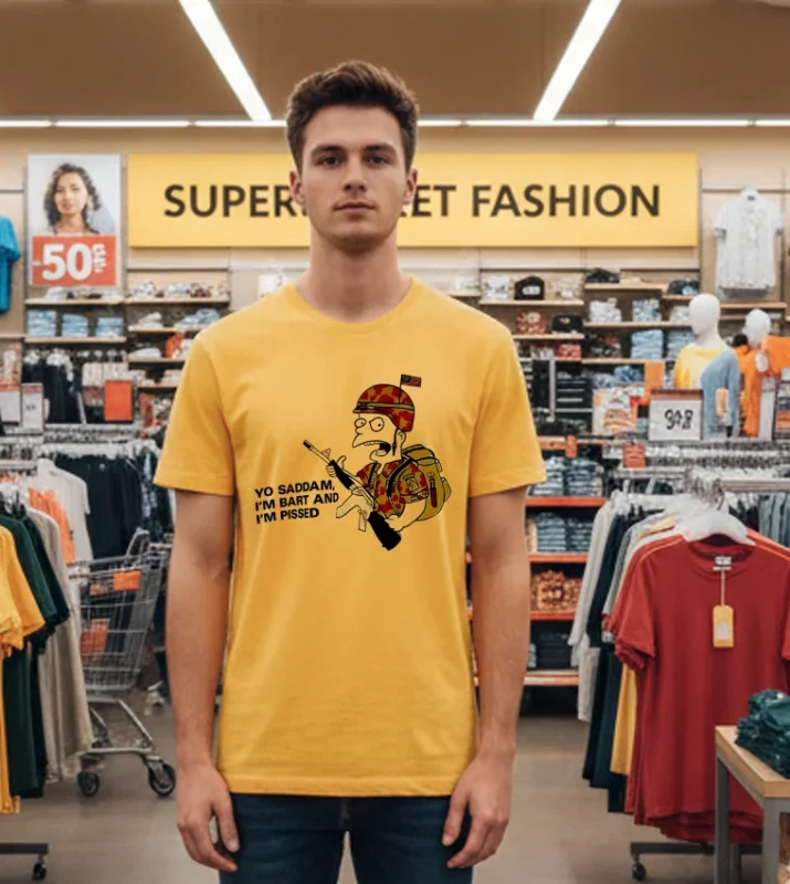 Yo Saddam I M Bart And I M Pissed Yellow T Shirt