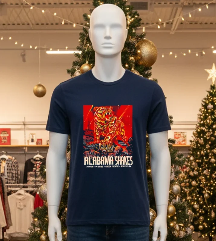 Alabama Shakes Greek Theater Berkeley 2025 Bear Black T Shirt