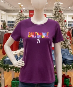 Baltimore Orioles On Field City Pride   Purple T Shirt