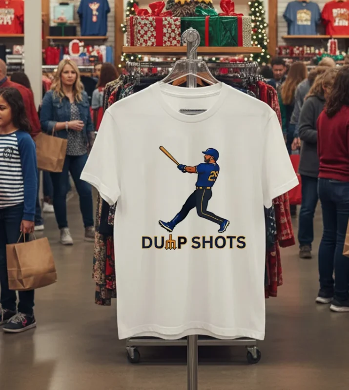 Big Dumper Dump Shots Cal Raleigh Seattle Mariners   White T Shirt