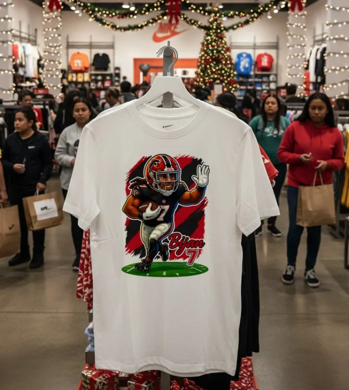 Bijan Robinson Atlanta Caricature Design Meme Cartoon   White T Shirt