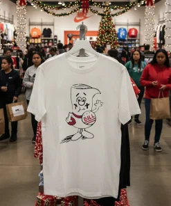 Bill Croskey Merritt Cute Cartoon   White T Shirt