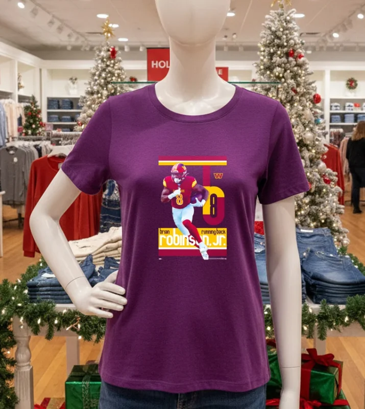 Brian Robinson Jr Superstar Washington Commanders Official Nfl Football Wall Poster Purple T Shirt