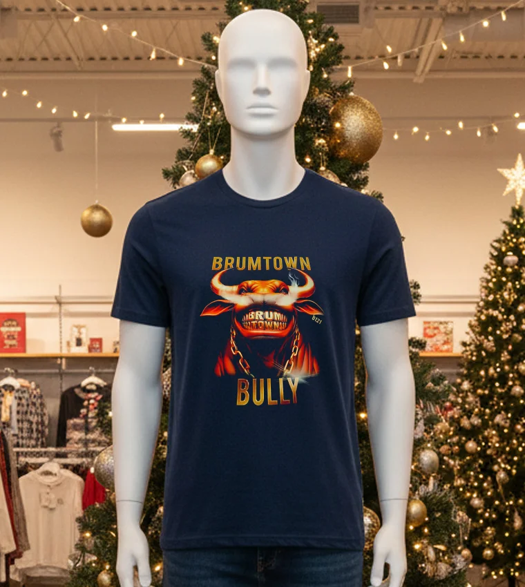 Brumtown Bully Cow Head - black-t-shirt Brumtown Bully Cow Head Black T Shirt