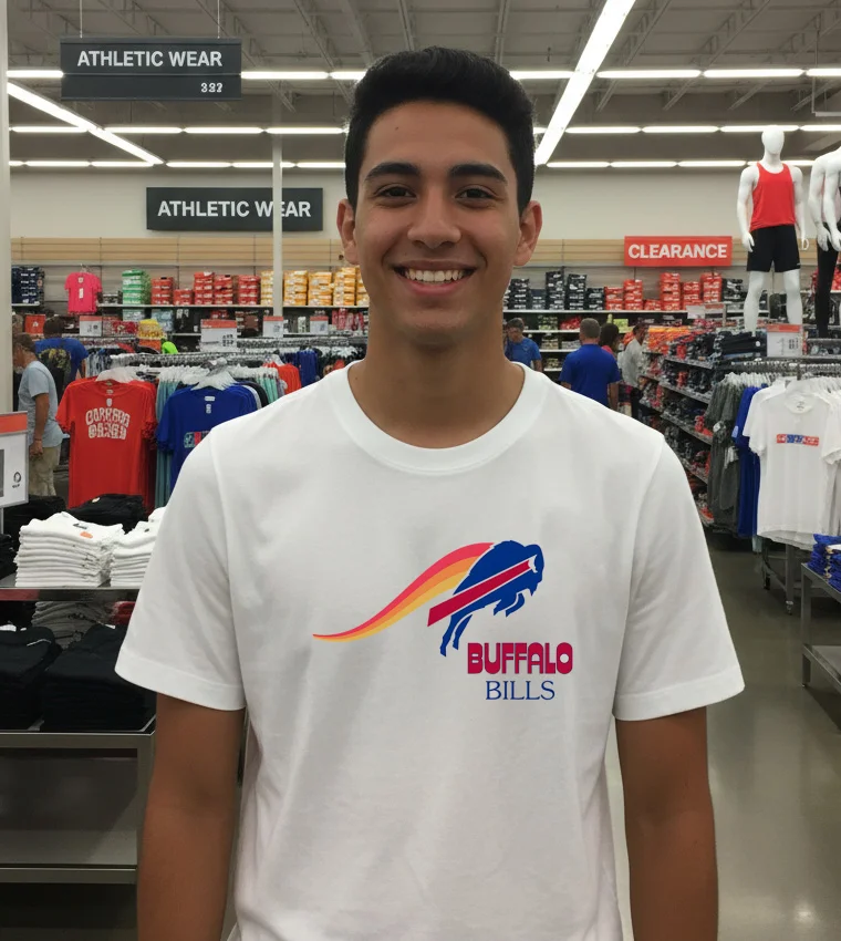 Buffalo Bills Color Splash White T Shirt 1