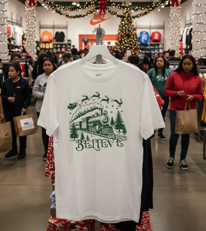 Christmas Believe Merry Christmas T White T Shirt