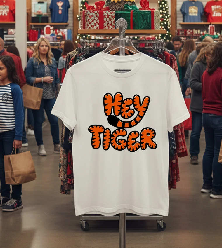 Cincinnati Bengals Hey Tiger Style - white-t-shirt Cincinnati Bengals Hey Tiger Style White T Shirt 1