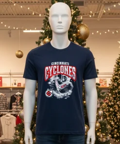 Cincinnati Cyclones Storm Warning Hockey   Black T Shirt