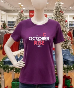 Cleveland Guardians Post Season Participant Locker Room   Purple T Shirt