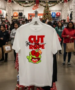 Cut The Rope Om Nom video games American style t-shirt