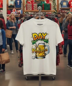 Day Drinking In Progress Beer White T Shirt 1