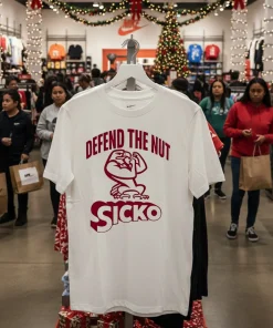 Defend The Nut Sicko Eagles   White T Shirt