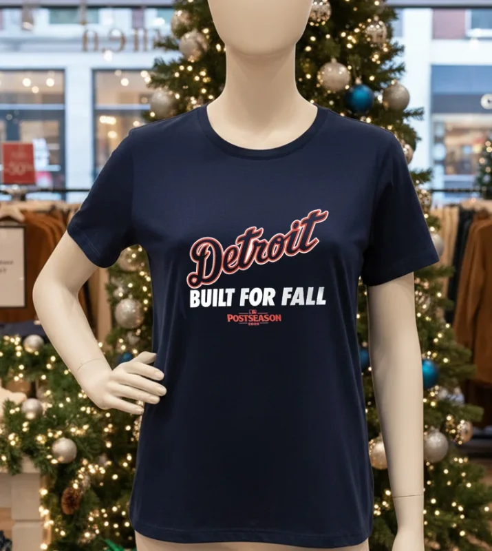Detroit Tigers Built For Fall 2025 Mlb   Navy T Shirt