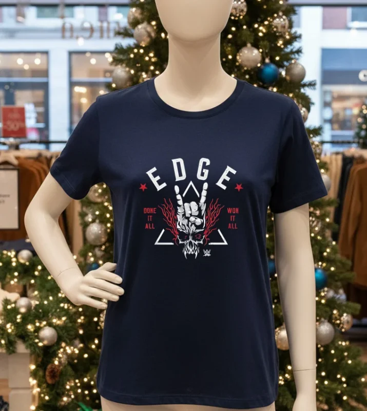 Edge Done It All Won It All   Navy T Shirt