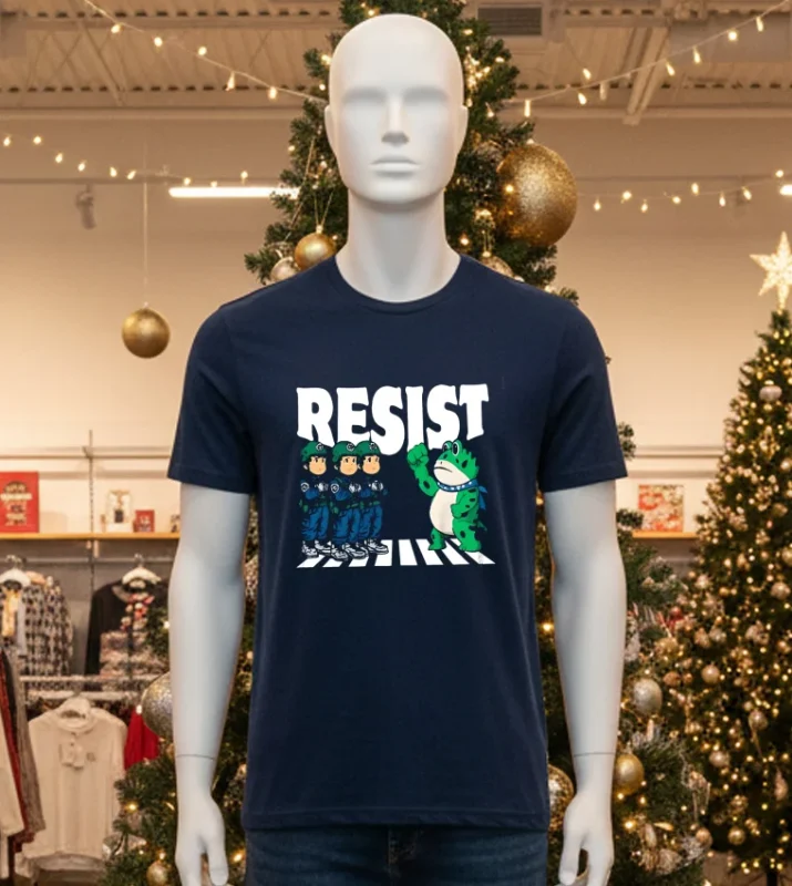 Frog Resist Portland Frog Protest Activist Frog Liberal Resistance Black T Shirt