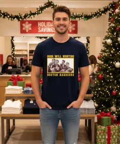 Good Will Hunting Boston Hardcore Navy T Shirt 1