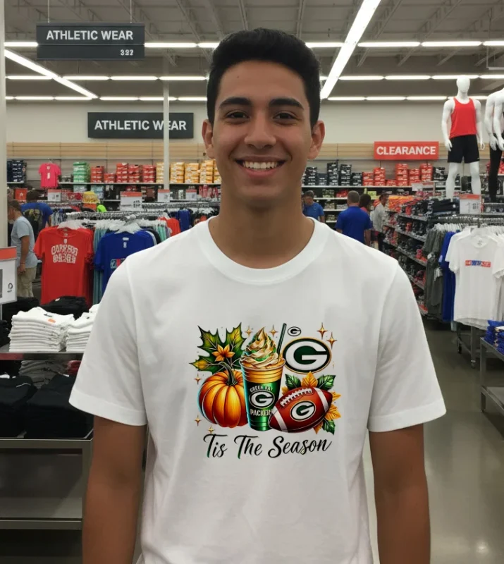 Green Bay Packers Tis The Season Halloween   White T Shirt