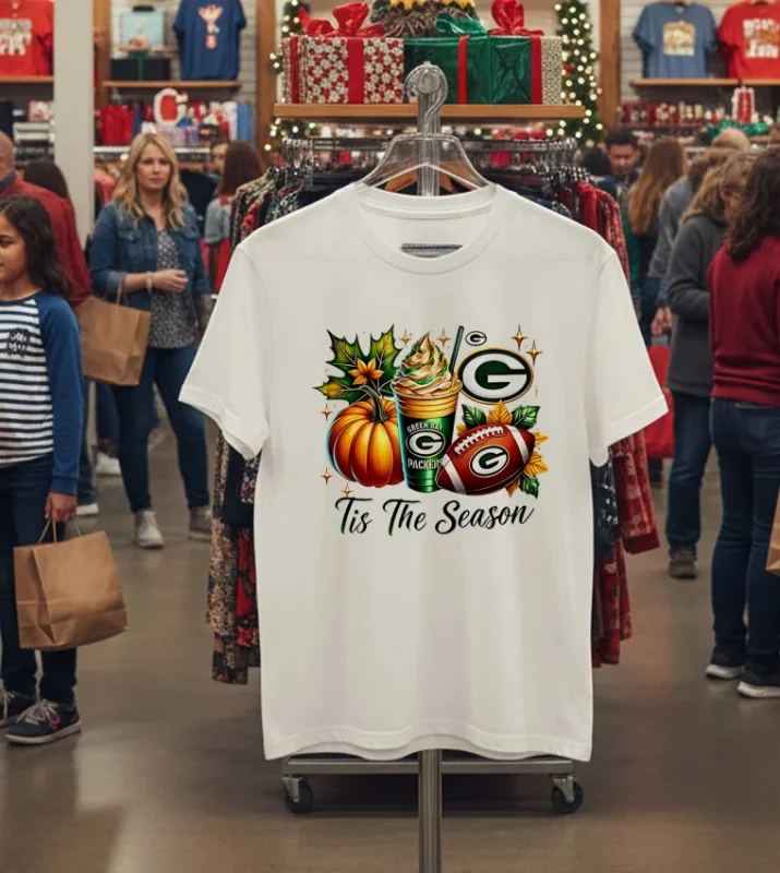 Green Bay Packers Tis The Season Halloween   White T Shirt