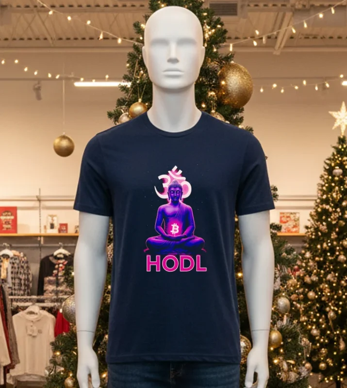 Hodl Buddha Bitcoin Black T Shirt