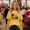 Houston Texans Tis The Season Halloween   Yellow T Shirt
