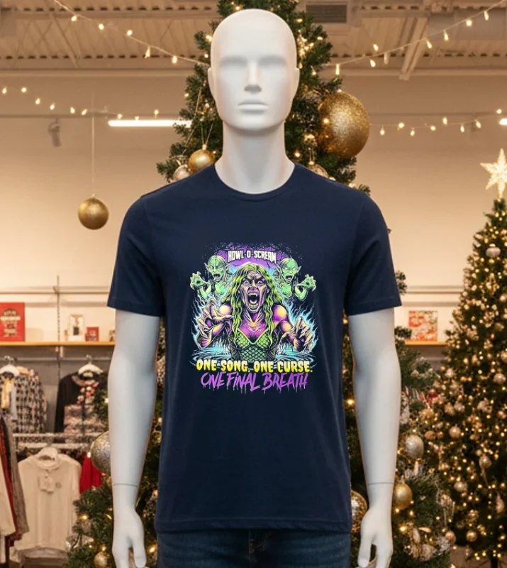 Howl O Scream One Song One Curse One Final Breath Halloween T   Black T Shirt