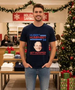 Hubert Humphrey 68 Get Humped Meme Navy T Shirt 1