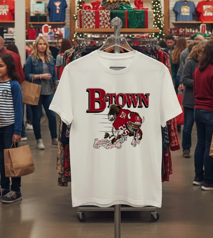 Indiana Hoosiers B Town Buffalo Running   White T Shirt