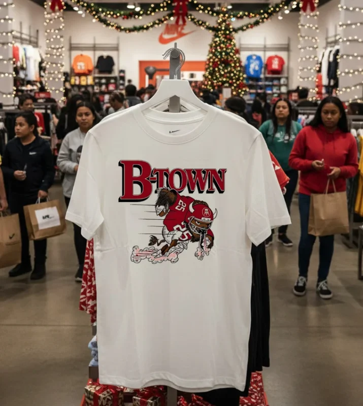 Indiana Hoosiers B Town Buffalo Running   White T Shirt