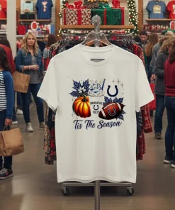 Indianapolis Colts Tis The Season Halloween   White T Shirt