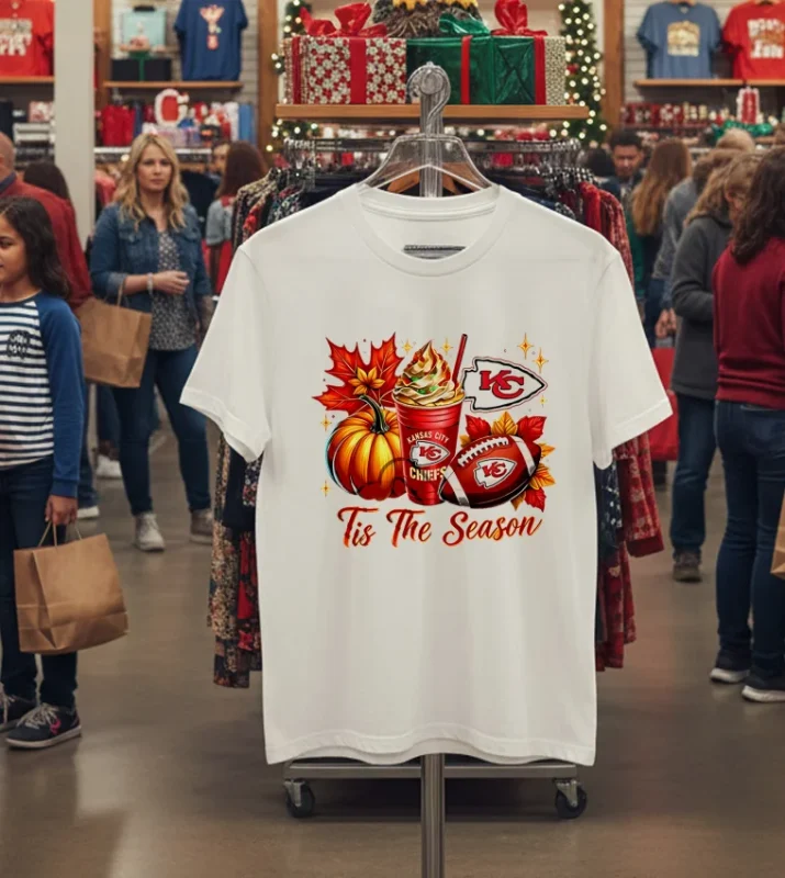 Kansas City Chiefs Tis The Season Halloween White T Shirt